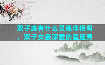 双子座有什么灵魂伴侣吗，双子女最深爱的星座男