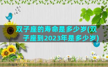 双子座的寿命是多少岁(双子座到2023年是多少岁)