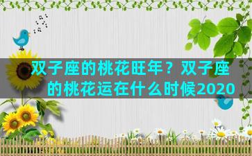 双子座的桃花旺年？双子座的桃花运在什么时候2020