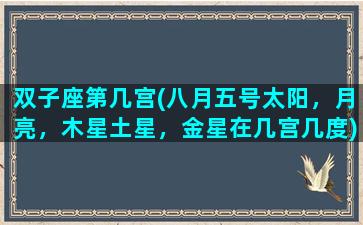 双子座第几宫(八月五号太阳，月亮，木星土星，金星在几宫几度)