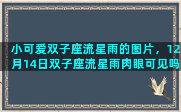 小可爱双子座流星雨的图片，12月14日双子座流星雨肉眼可见吗