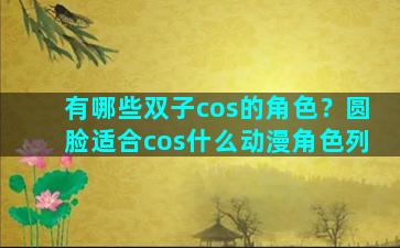 有哪些双子cos的角色？圆脸适合cos什么动漫角色列