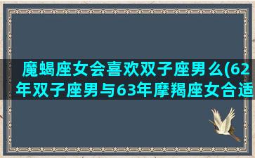 魔蝎座女会喜欢双子座男么(62年双子座男与63年摩羯座女合适吗)